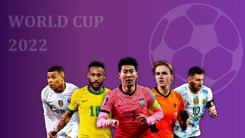 Cầu thủ đại diện cho quốc gia của mình trong trân đấu bóng đá World Cup 2022 ở Quatar